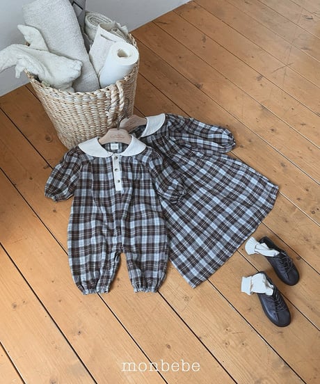 予約 monbebe Lovely check suit