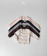 予約 ONU Ribbed Cuff Stretch Tee