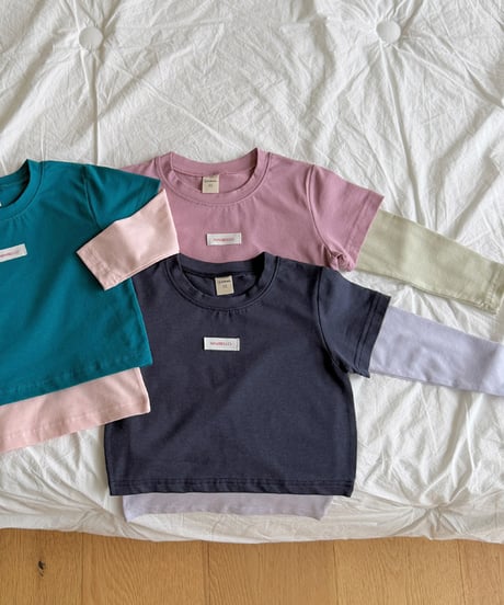 予約 ninibello Layered short-sleeved set