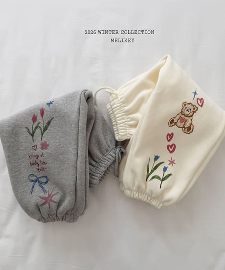 予約 melikey Picture play jogger pants