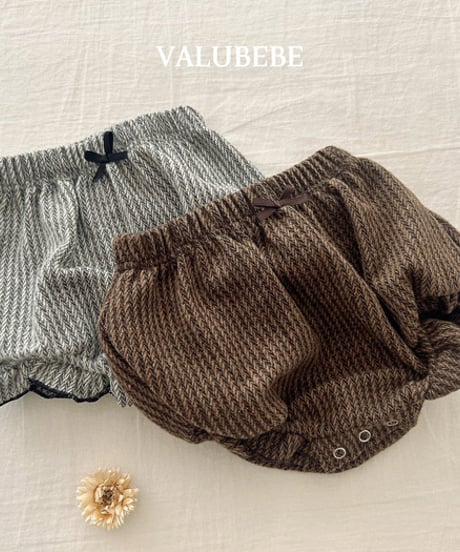 予約 valubebe Herringbone frill pumpkin pants
