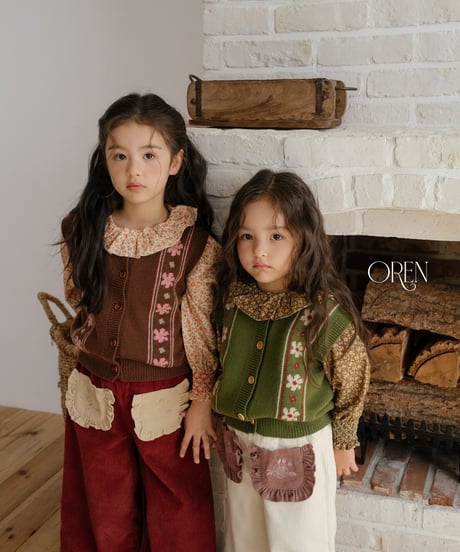 予約 OREN Berthe Fleur Knit Vest