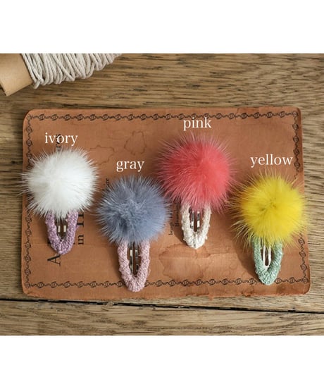 予約 FLO Choux cream hairpin