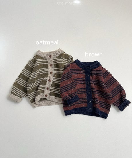 予約minirobe Line cardigan