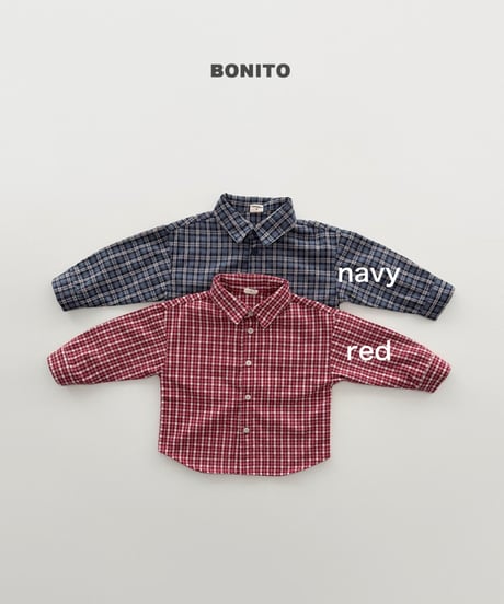 予約 bonito Fleece-Lined Check Shirt