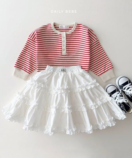 予約 daily bebe Dangara Henry Neck Tee