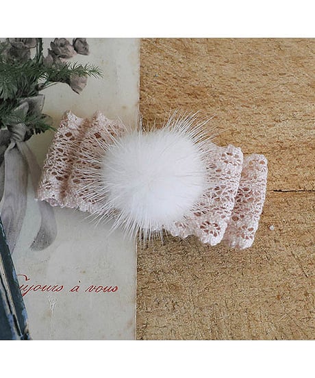 予約 FLO Madeleine mink hairpin