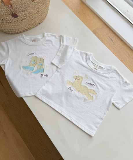 予約 ninibello Western short-sleeved T