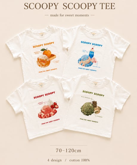 即納 ninibello Scoop Scoop Tee