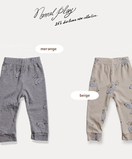 予約 NORMALPLAY normal duck ribbed leggings