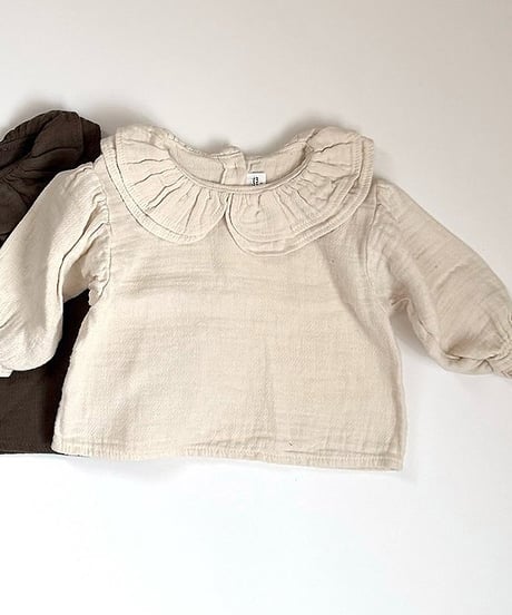 予約 mimi market Two-day collar blouse