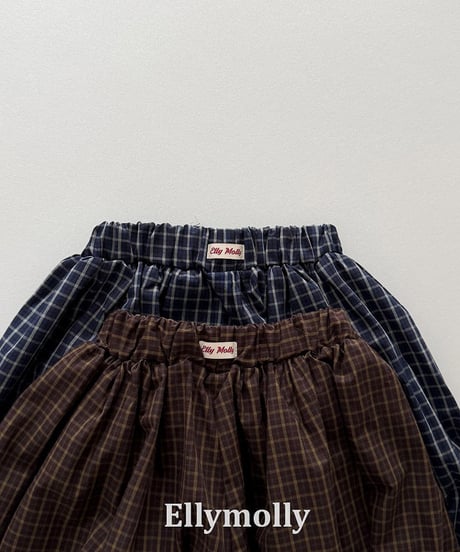 予約Elly Molly Autumn Grid Balloon Pants