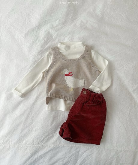 予約minirobe Blossom Half-Neck Tee