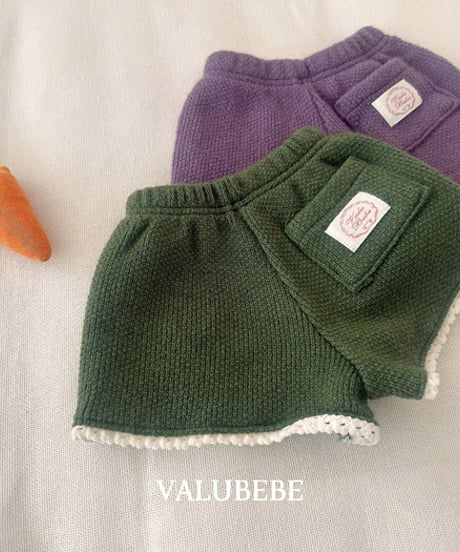 予約 valubebe  Knitted lace shorts