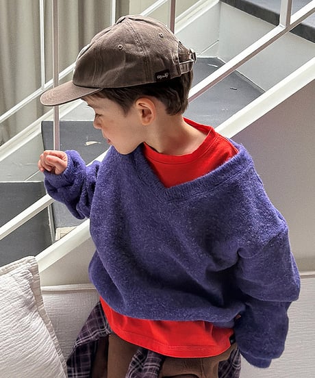 予約Elly Molly Chicago brush v neck knit