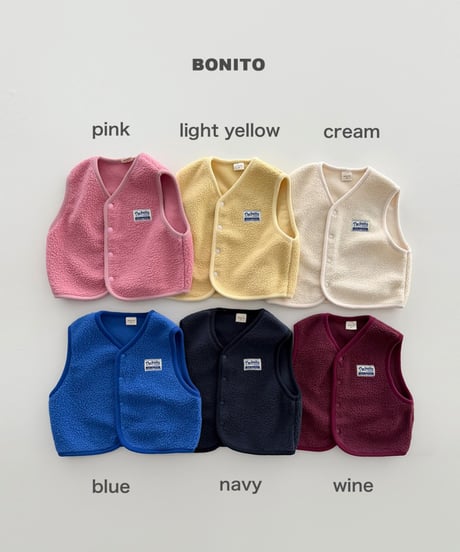 予約 bonito Fluffy Teddy Fleece Vest