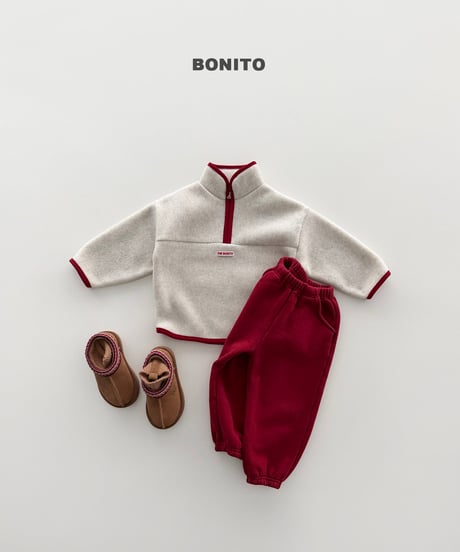 予約 bonito Cotton Candy Color-Block Half-Zip Pullover