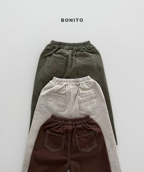 予約 bonito Stitched cotton pants