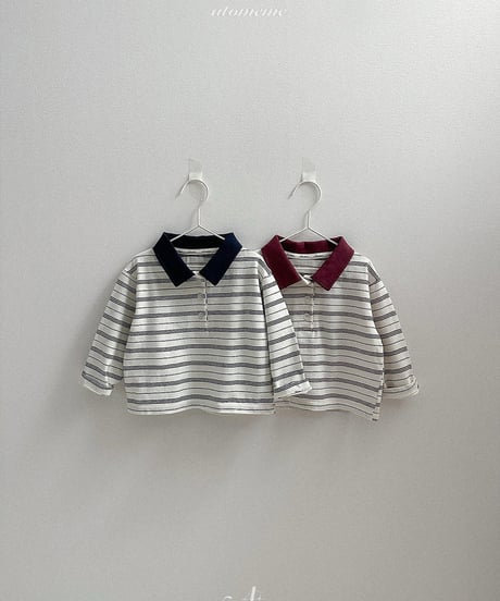 予約 atomeme Aiden collar tee