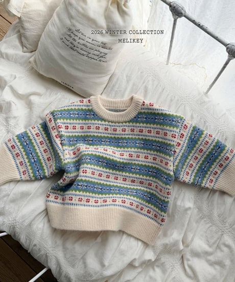 予約 melikey Vintage Indian knit
