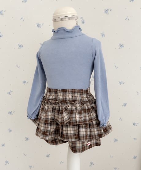 即納 ruffle check short pants
