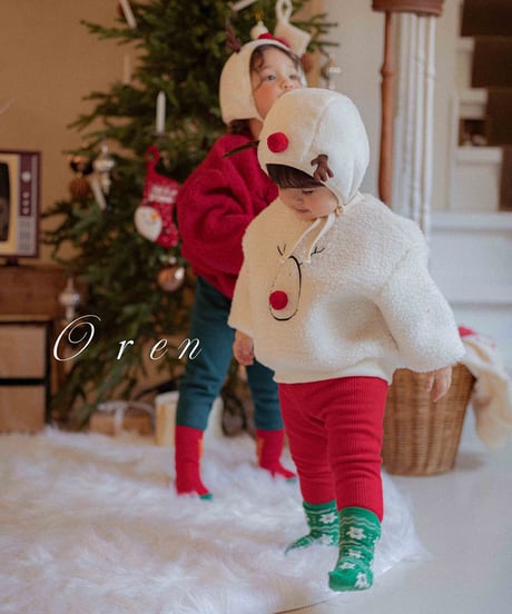 予約 OREN Ho Ho Ho Ribbed Fleece-Lined Leggings