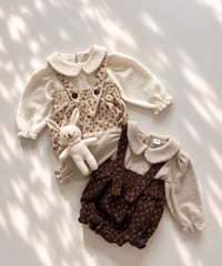 即納  flower corduroy suspender bloomer