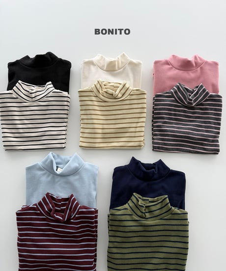 予約 bonito Mock-Neck T-Shirts(2点セット)