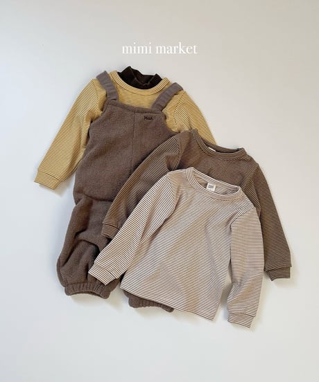 予約 mimi market Bagel striped tee
