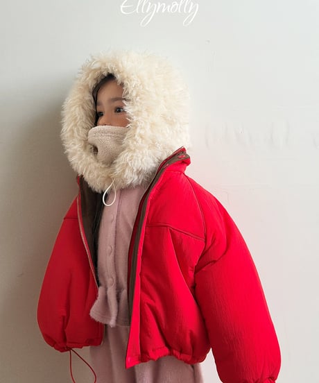 予約Elly Molly Fluffy hood warmer