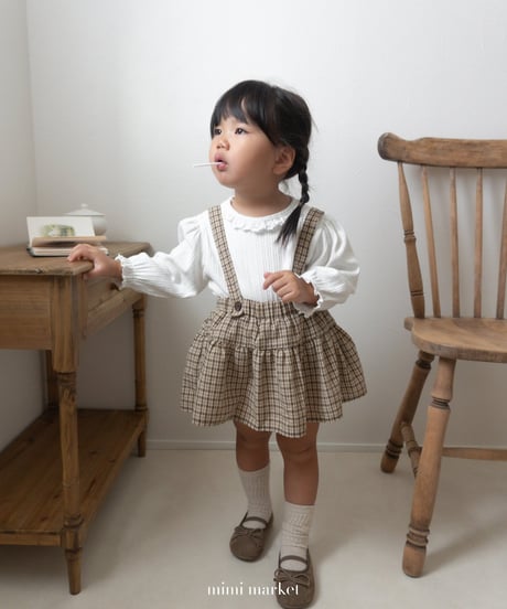 予約mimi market Puff Torsion Collar tee