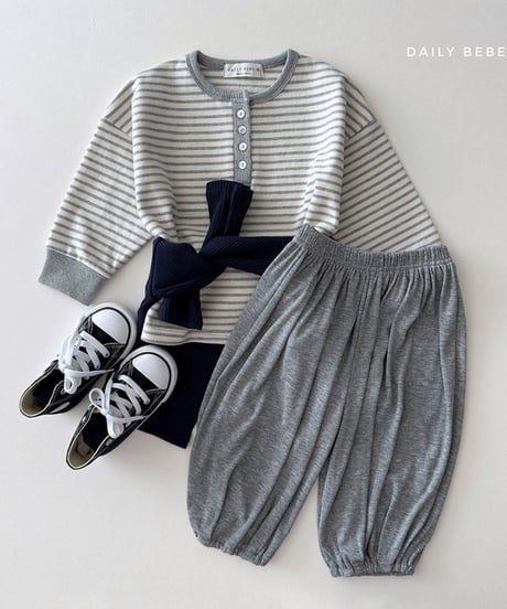 予約 daily bebe Dangara Henry Neck Tee