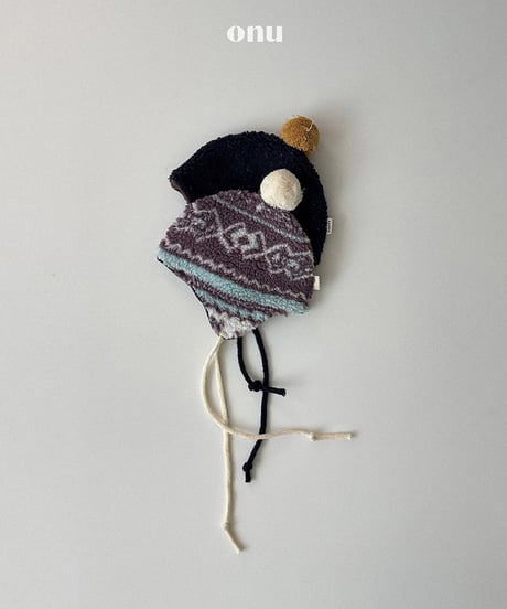 予約 ONU Bell ear flap hat