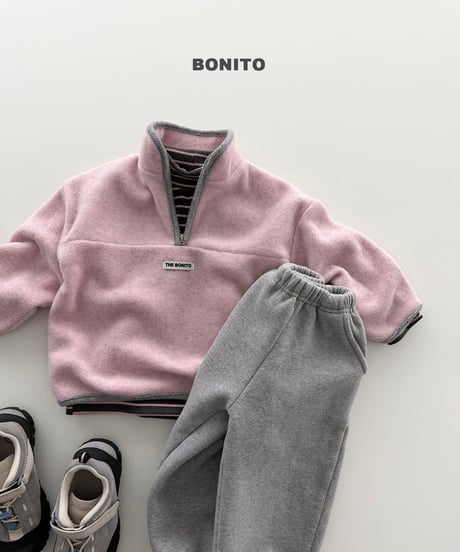 予約 bonito Cotton Candy Color-Block Half-Zip Pullover