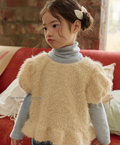 予約 melikey Cozy Mock-Neck Tee