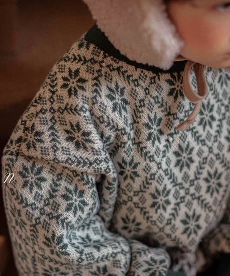 予約 OREN Snowflake Knit Sweatshirt(scarf set)