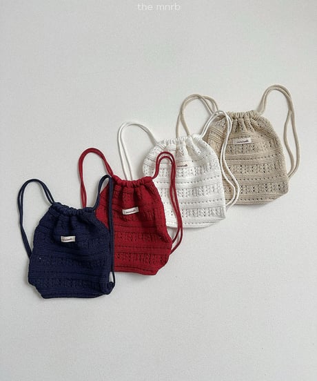 予約minirobe Croche knit bag