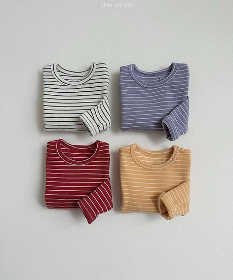 予約minirobe Round st long-sleeved tee