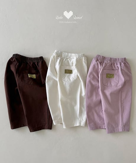 予約 lalaland Basic cotton pants