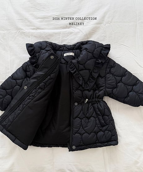 予約 melikey Heart quilting long padding