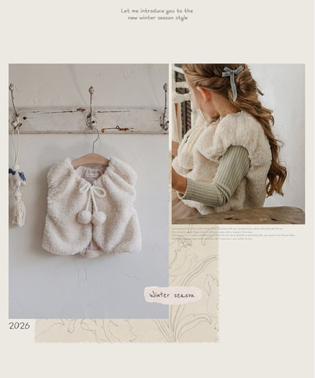予約 FLO Elle fur vest
