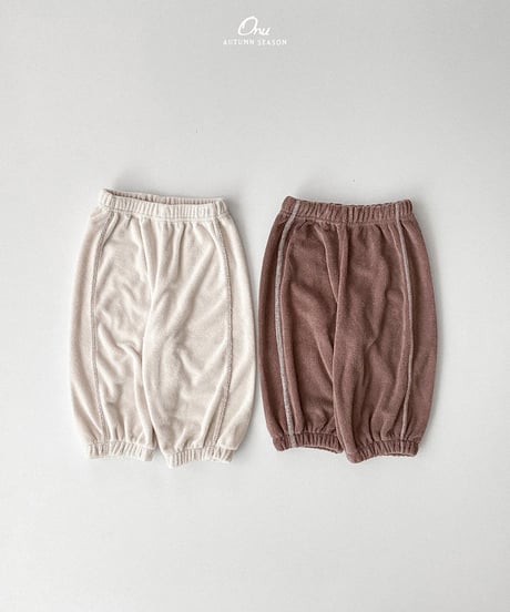 予約 ONU Buckle terry pants