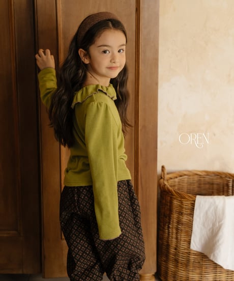予約 OREN Blooming Frill Picot T-Shirt