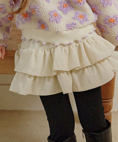 予約 melikey Two-Tiered Ruffle Skirt Leggings