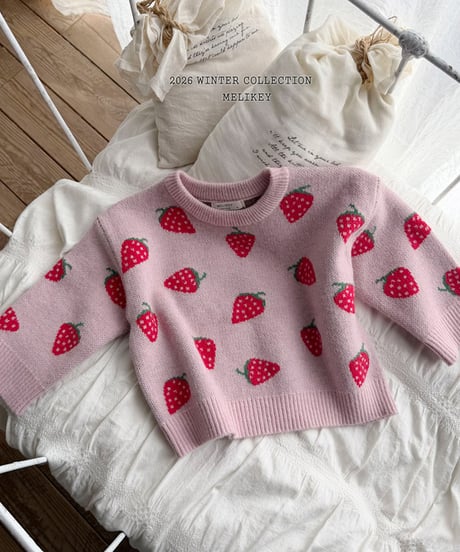 予約 melikey Strawberry knit