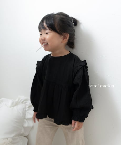 予約mimi market Shoulder Frill Blouse