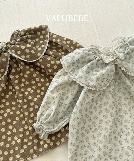 予約 valubebe Color flower golden dress