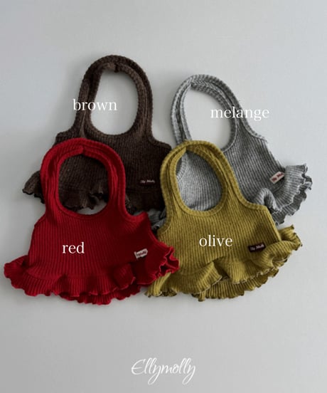予約Elly Molly Wool Ribbed Halter Tank