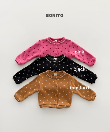 予約 bonito Dot Knit Cardigan