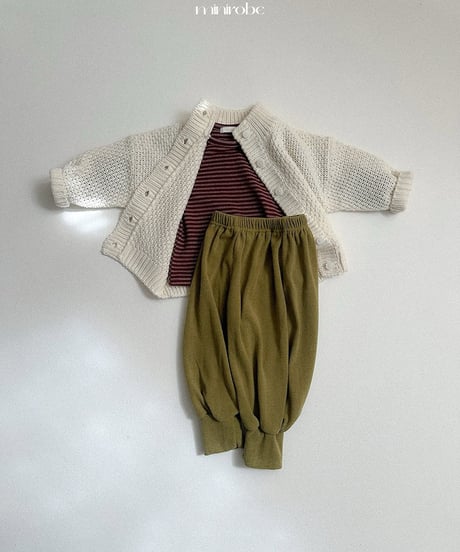 予約minirobe Yoyo Striped T-Shirt